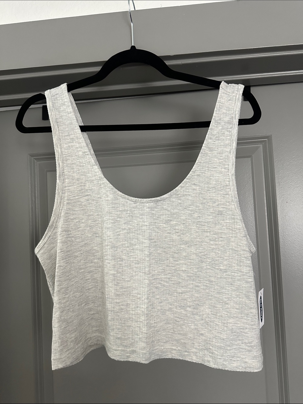 Old Navy | Light Gray Ribbed Crop Tank (Tall)